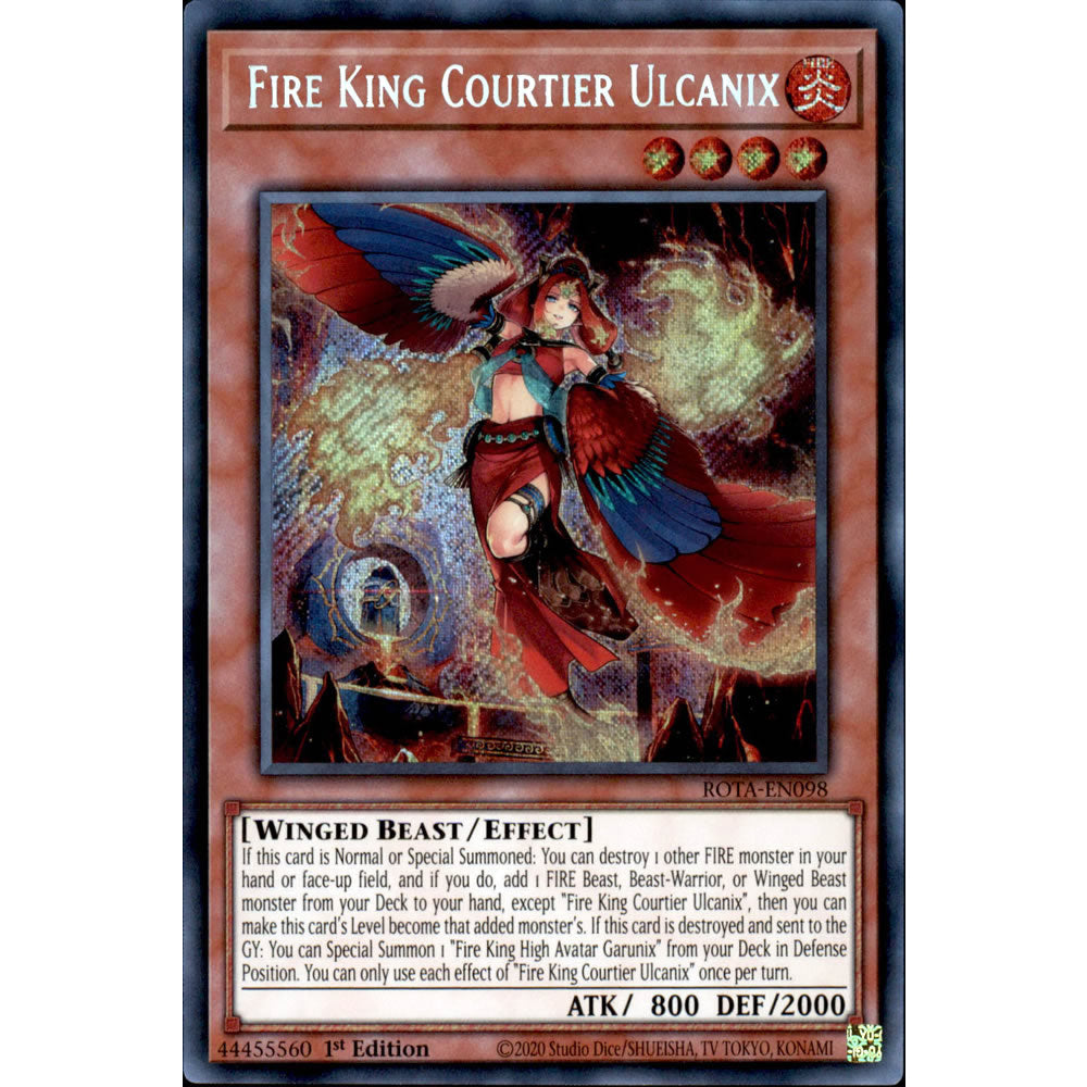 Fire King Courtier Ulcanix ROTA-EN098 Yu-Gi-Oh! Card from the Rage of the Abyss Set