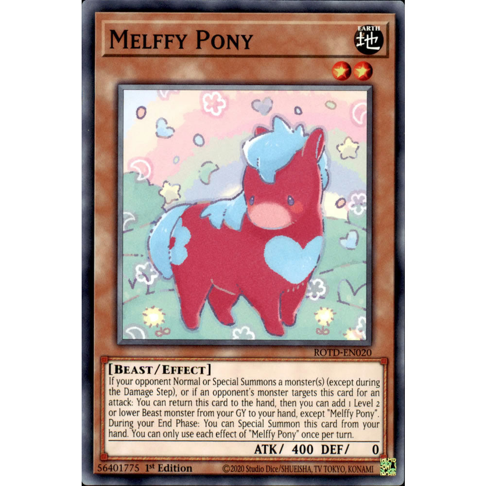 Melffy Pony ROTD-EN020 Yu-Gi-Oh! Card from the Rise of the Duelist Set