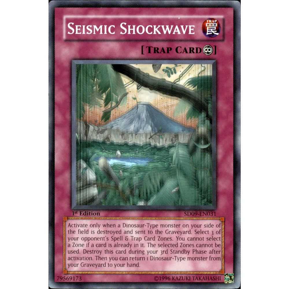 Seismic Shockwave SD09-EN031 Yu-Gi-Oh! Card from the Dinosaur's Rage Set