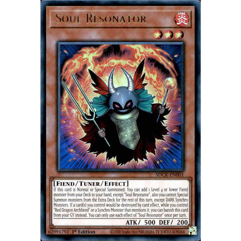 Soul Resonator SDCK-EN001 Yu-Gi-Oh! Card from the The Crimson King Set