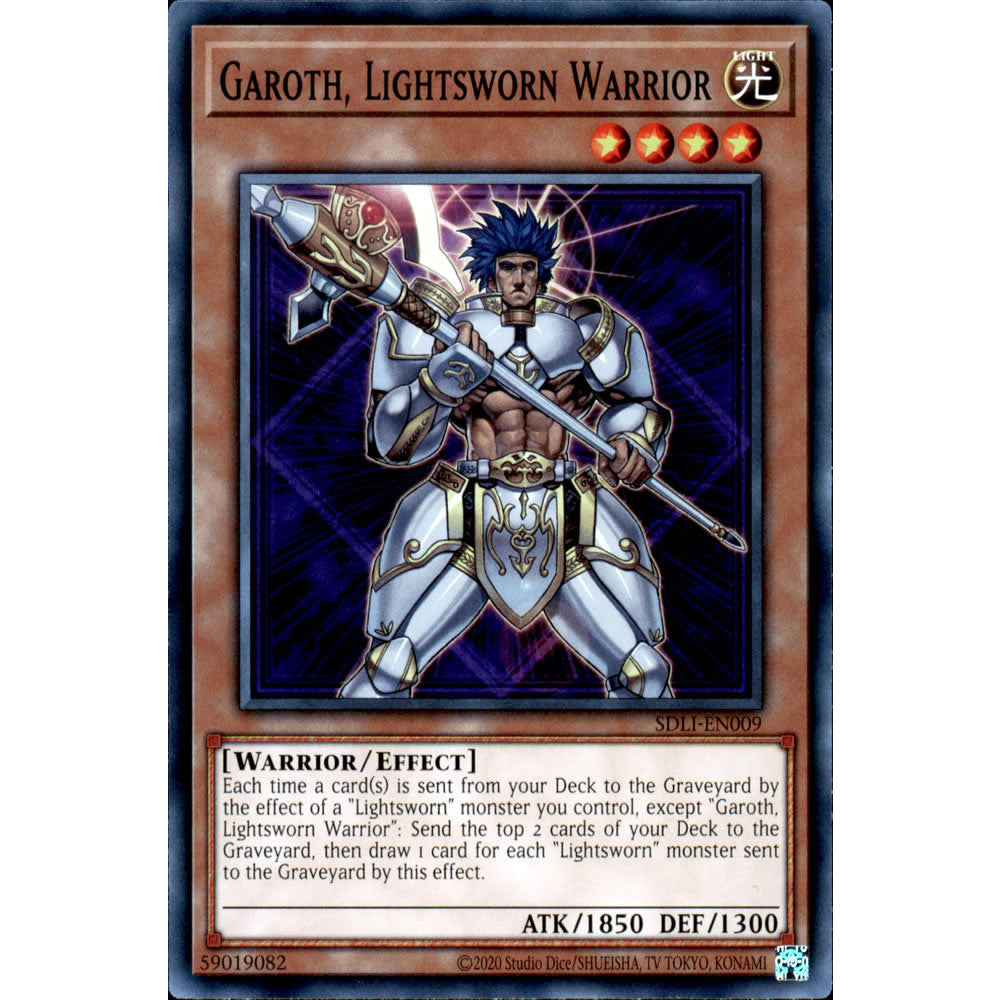 Garoth, Lightsworn Warrior SDLI-EN009 Yu-Gi-Oh! Card from the Realm of Light Set