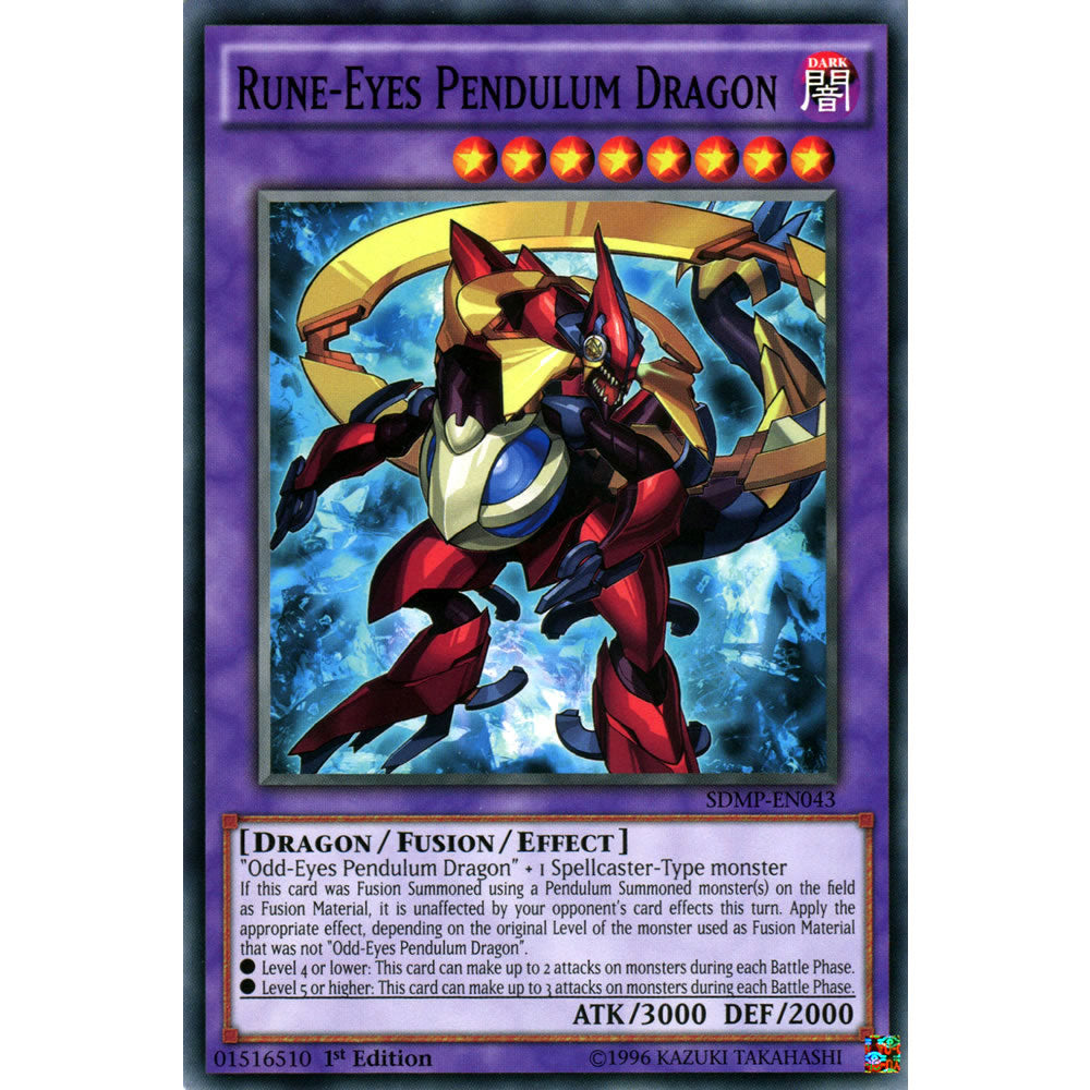 Rune-Eyes Pendulum Dragon SDMP-EN043 Yu-Gi-Oh! Card from the Master of Pendulum Set