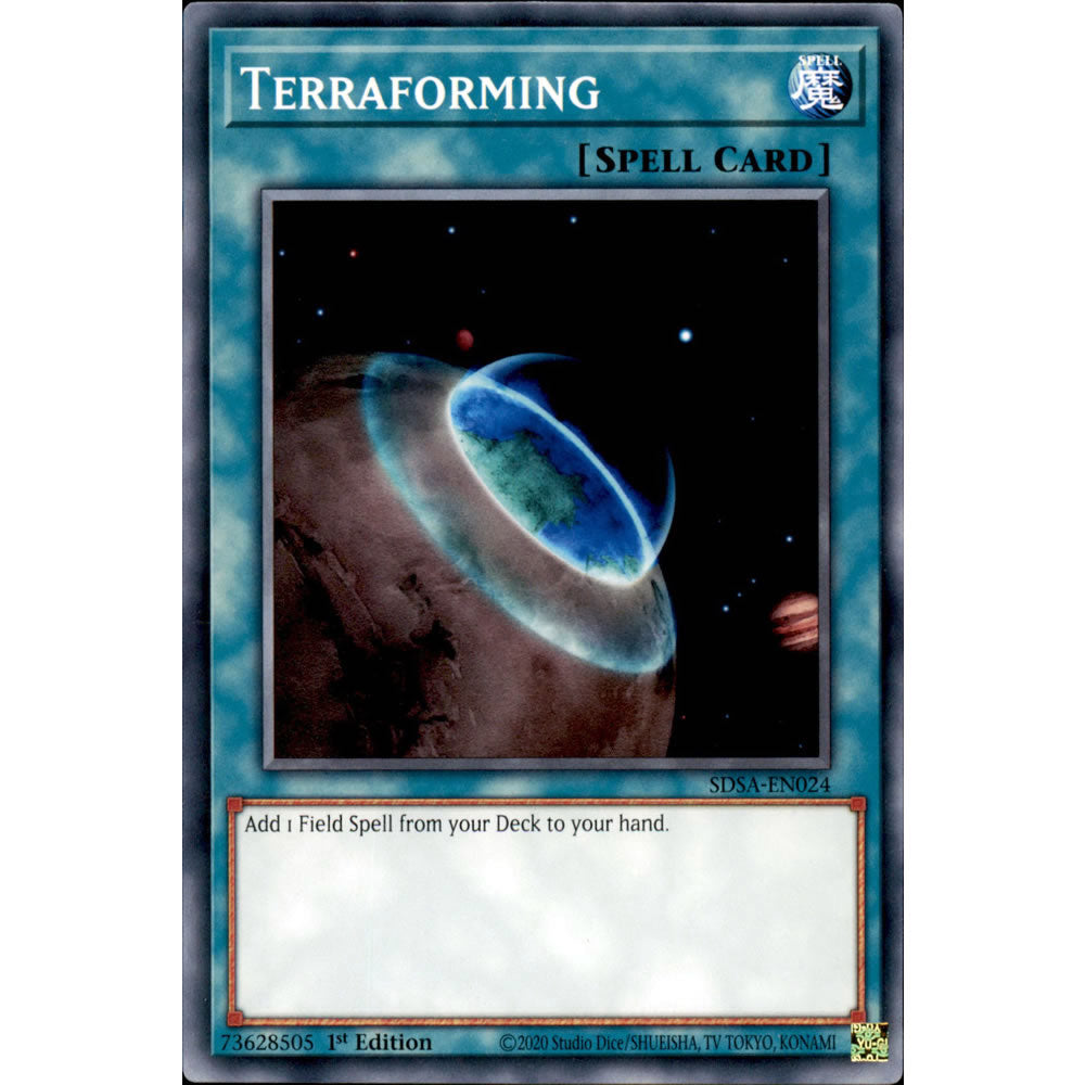 Terraforming SDSA-EN024 Yu-Gi-Oh! Card from the Sacred Beasts Set