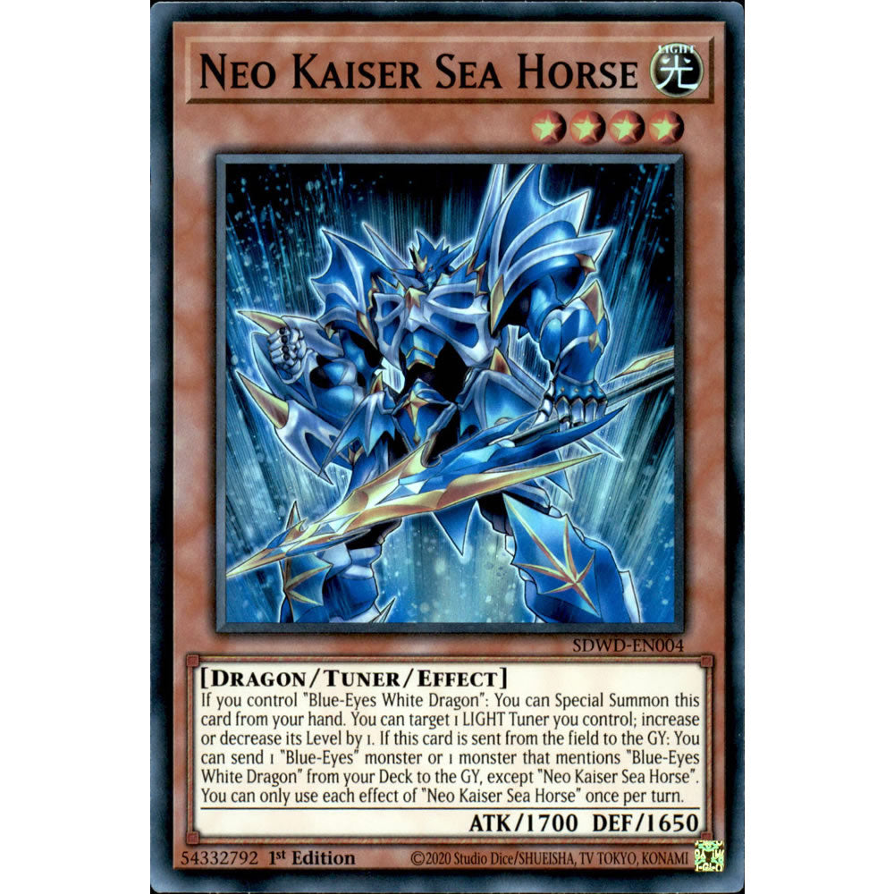 Neo Kaiser Sea Horse SDWD-EN004 Yu-Gi-Oh! Card from the Blue-Eyes White Destiny Set