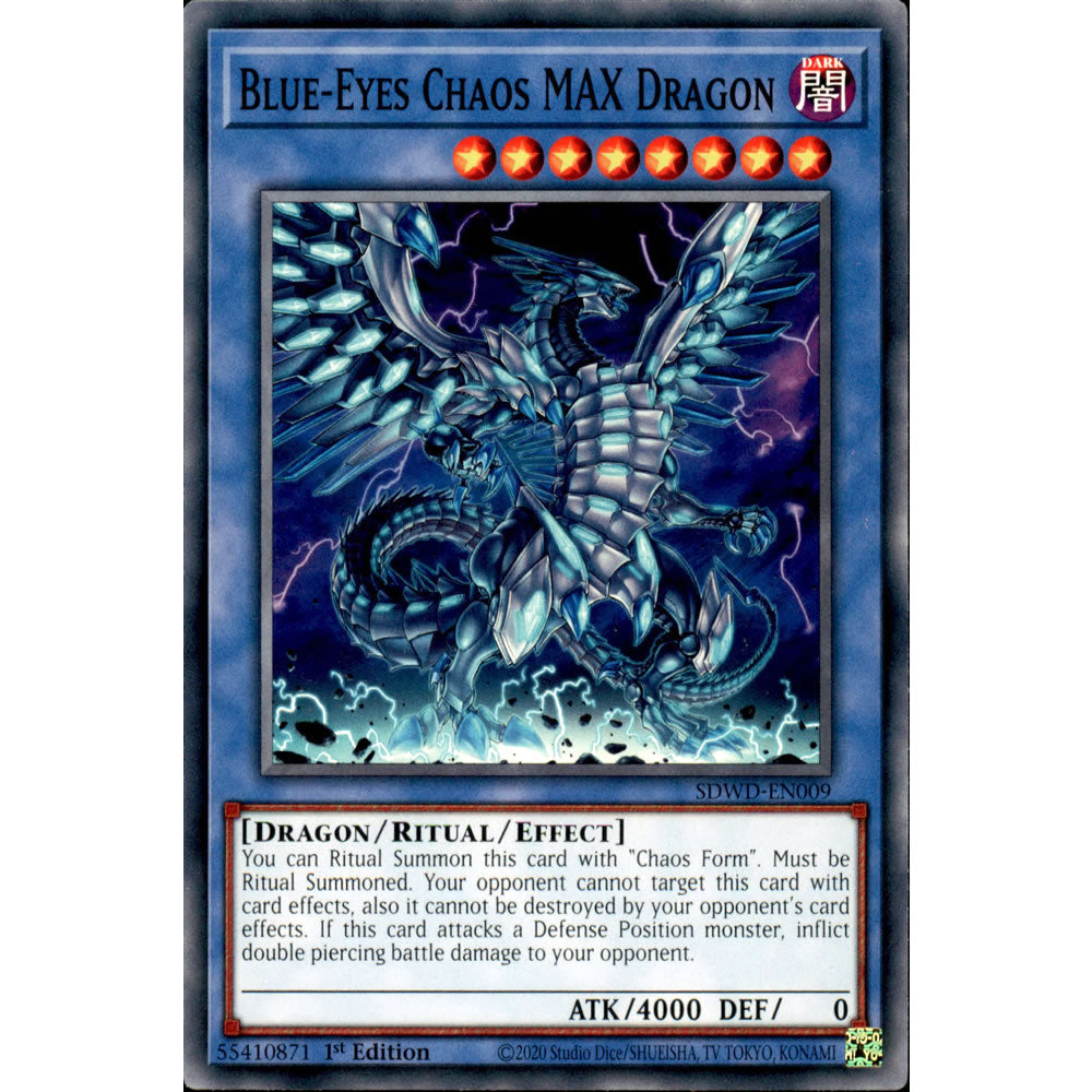 Blue-Eyes Chaos MAX Dragon SDWD-EN009 Yu-Gi-Oh! Card from the Blue-Eyes White Destiny Set