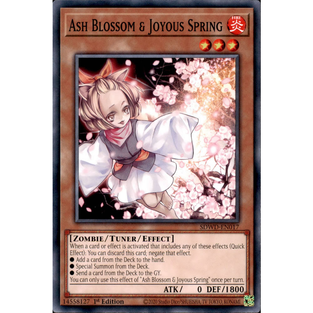 Ash Blossom & Joyous Spring SDWD-EN017 Yu-Gi-Oh! Card from the Blue-Eyes White Destiny Set