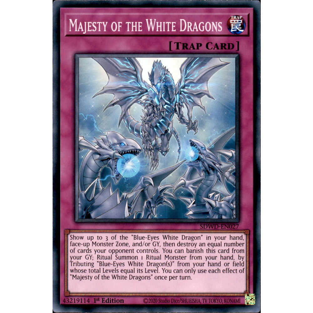 Majesty of the White Dragons SDWD-EN027 Yu-Gi-Oh! Card from the Blue-Eyes White Destiny Set