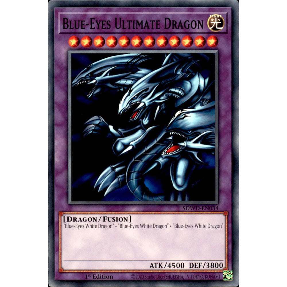 Blue-Eyes Ultimate Dragon SDWD-EN034 Yu-Gi-Oh! Card from the Blue-Eyes White Destiny Set