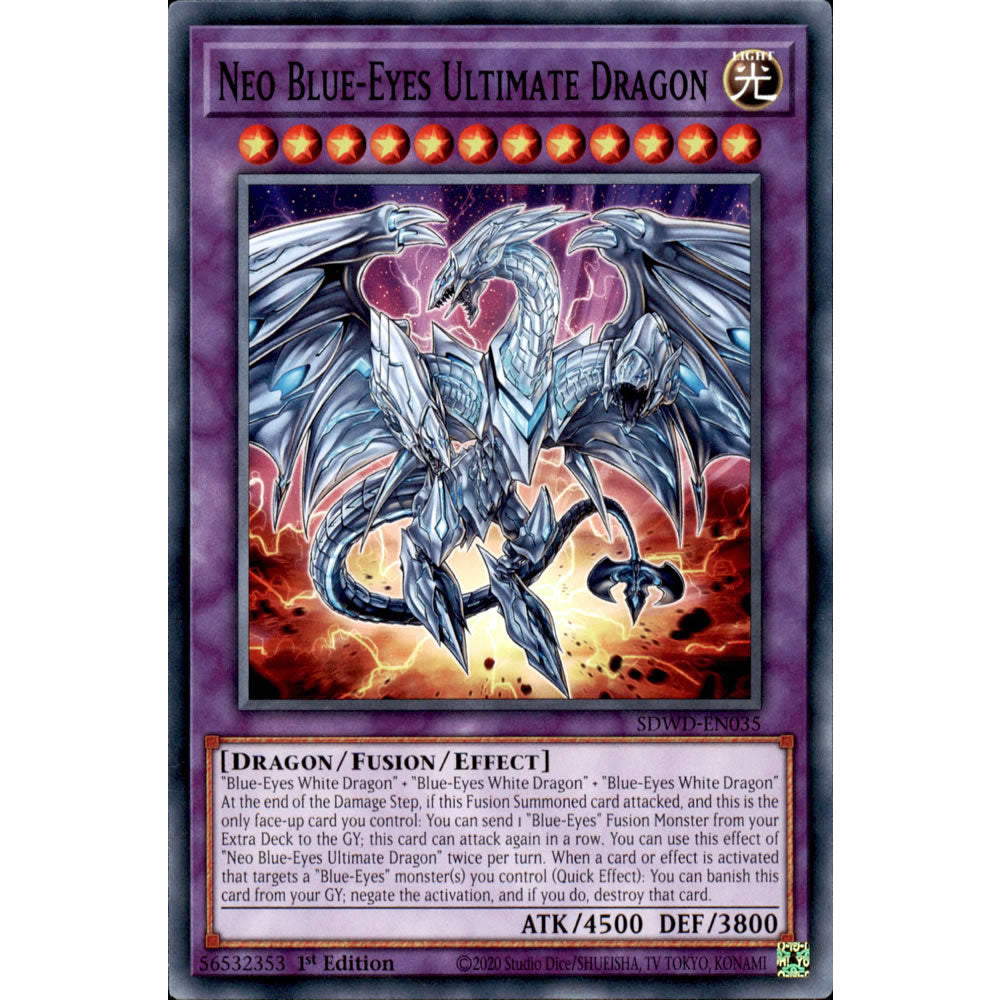 Neo Blue-Eyes Ultimate Dragon SDWD-EN035 Yu-Gi-Oh! Card from the Blue-Eyes White Destiny Set