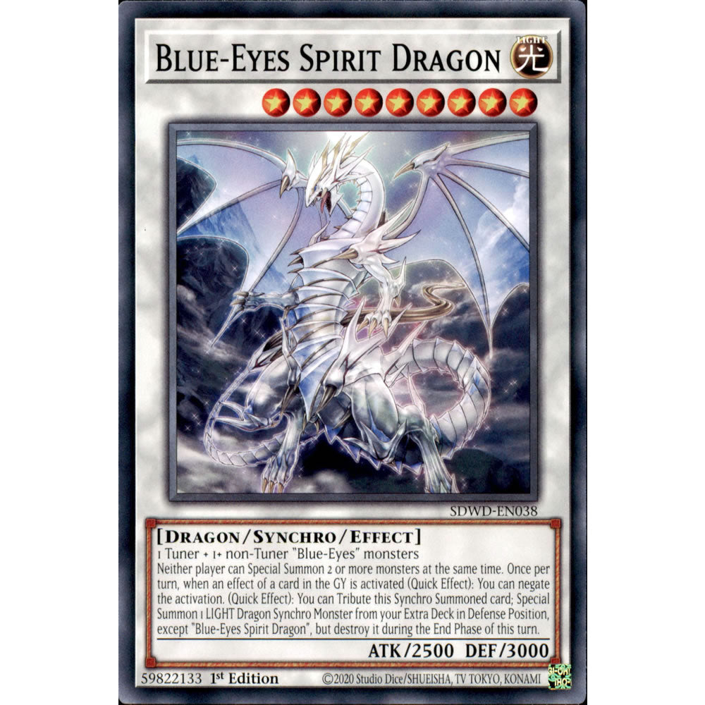 Blue-Eyes Spirit Dragon SDWD-EN038 Yu-Gi-Oh! Card from the Blue-Eyes White Destiny Set