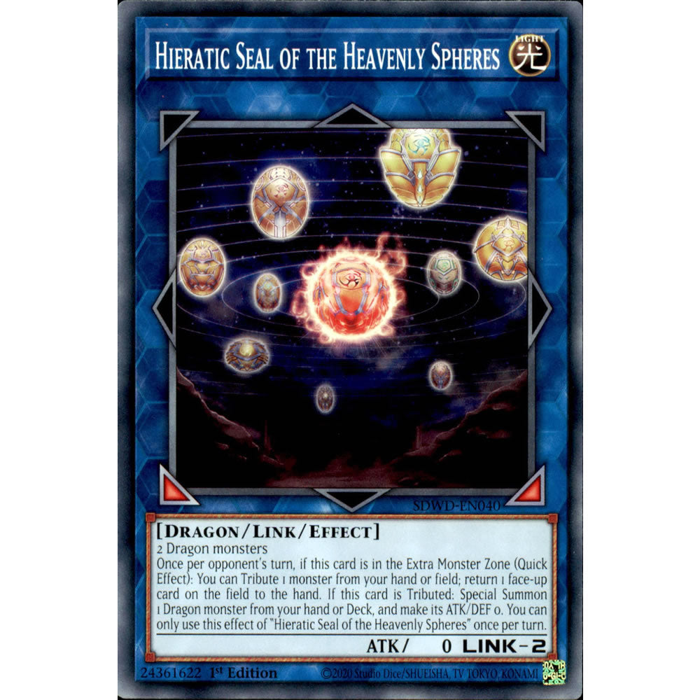 Hieratic Seal of the Heavenly Spheres SDWD-EN040 Yu-Gi-Oh! Card from the Blue-Eyes White Destiny Set