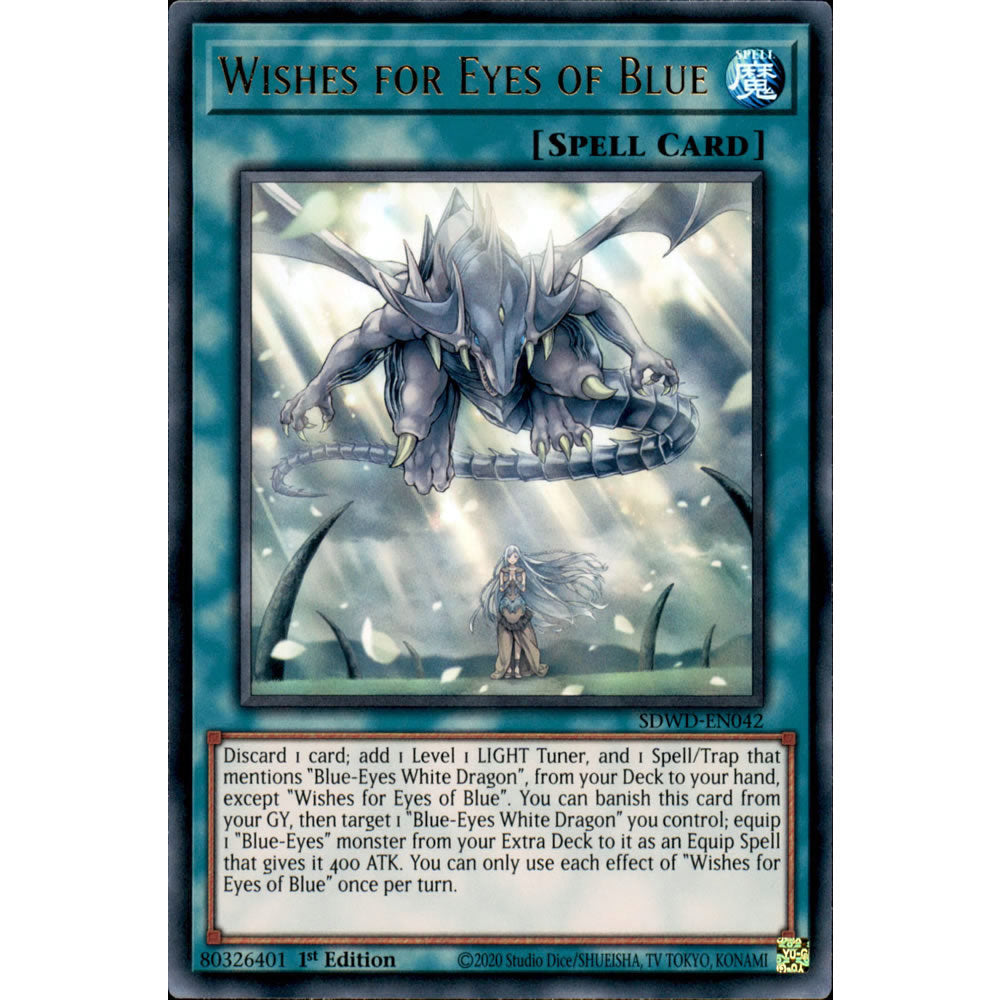 Wishes for Eyes of Blue SDWD-EN042 Yu-Gi-Oh! Card from the Blue-Eyes White Destiny Set