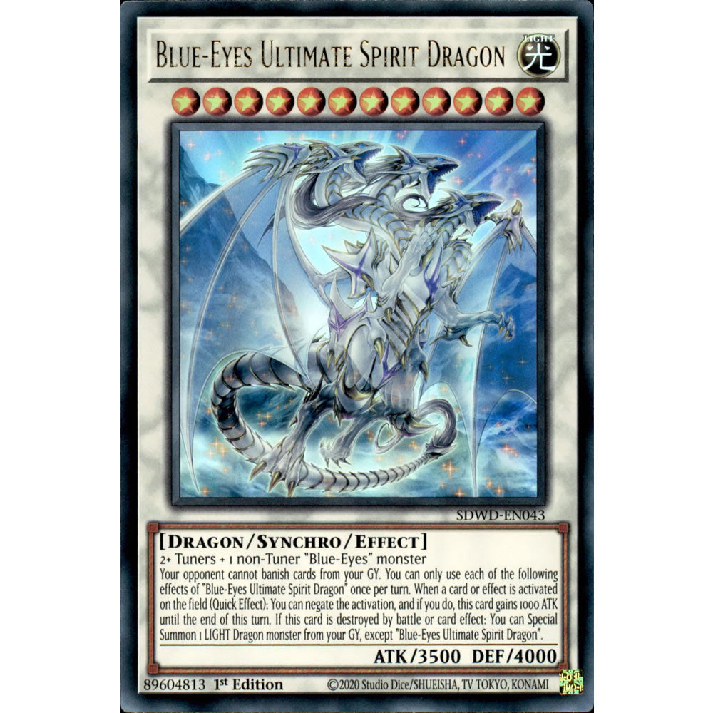 Blue-Eyes Ultimate Spirit Dragon SDWD-EN043 Yu-Gi-Oh! Card from the Blue-Eyes White Destiny Set