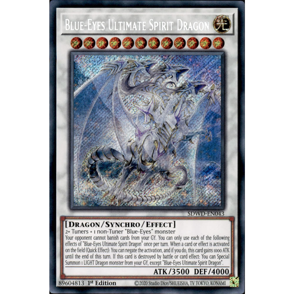 Blue-Eyes Ultimate Spirit Dragon SDWD-EN043 Yu-Gi-Oh! Card from the Blue-Eyes White Destiny Set