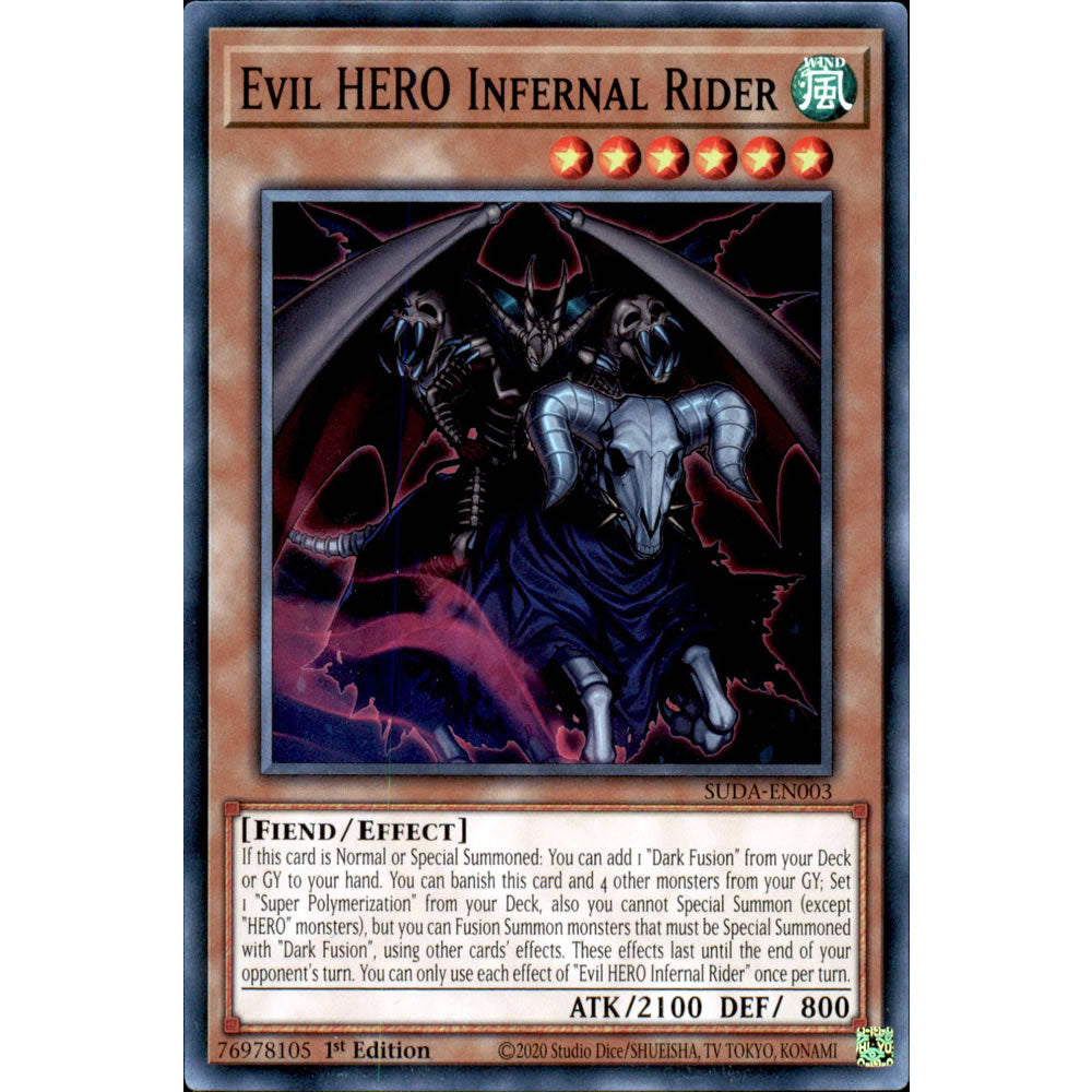 Evil HERO Infernal Rider SUDA-EN003 Yu-Gi-Oh! Card from the Supreme Darkness Set