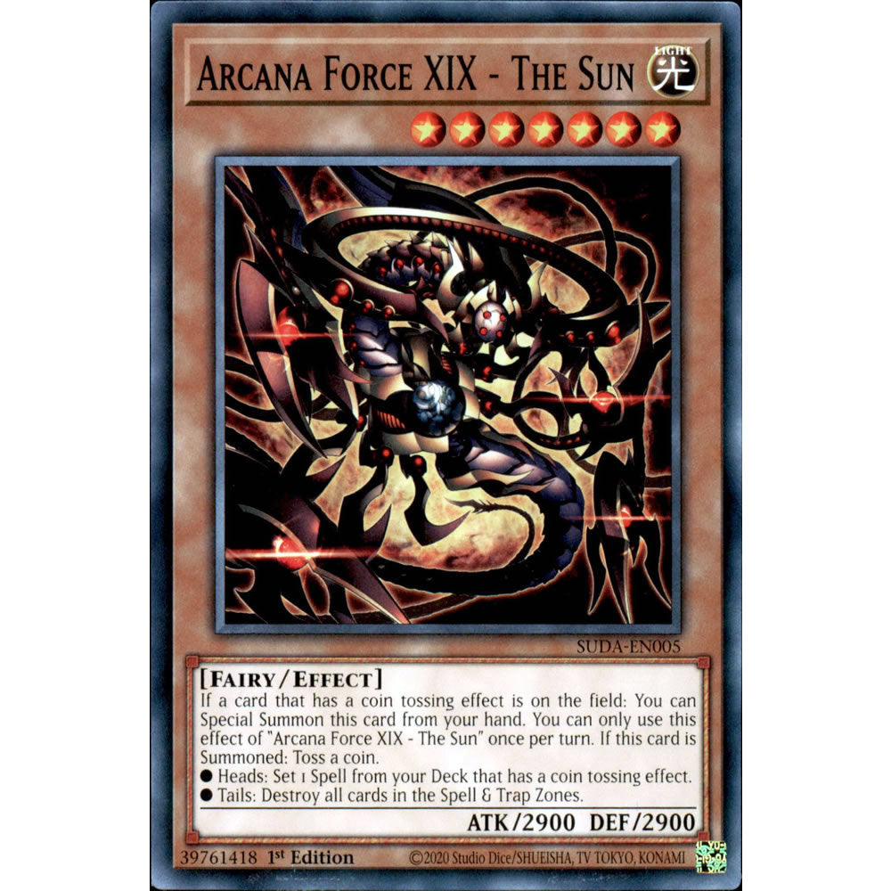 Arcana Force XIX - The Sun SUDA-EN005 Yu-Gi-Oh! Card from the Supreme Darkness Set