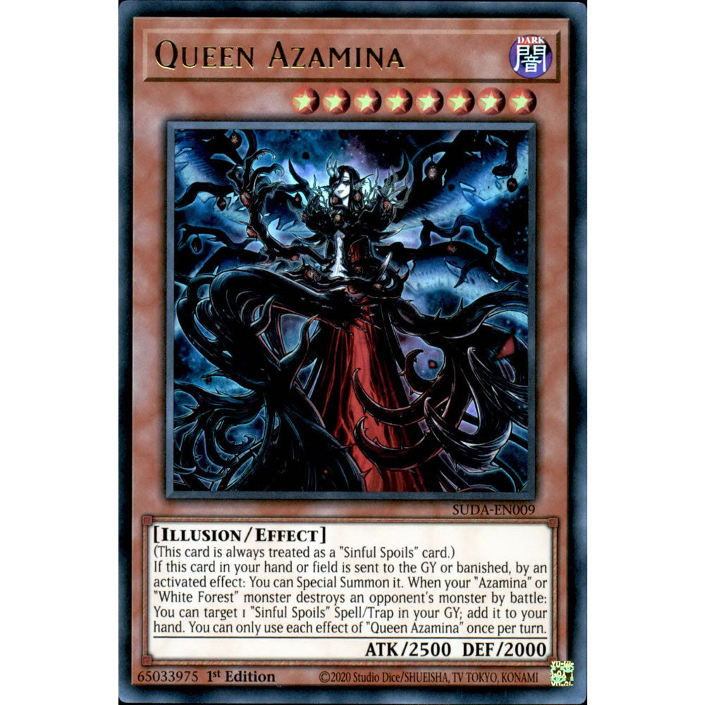 Queen Azamina SUDA-EN009 Yu-Gi-Oh! Card from the Supreme Darkness Set