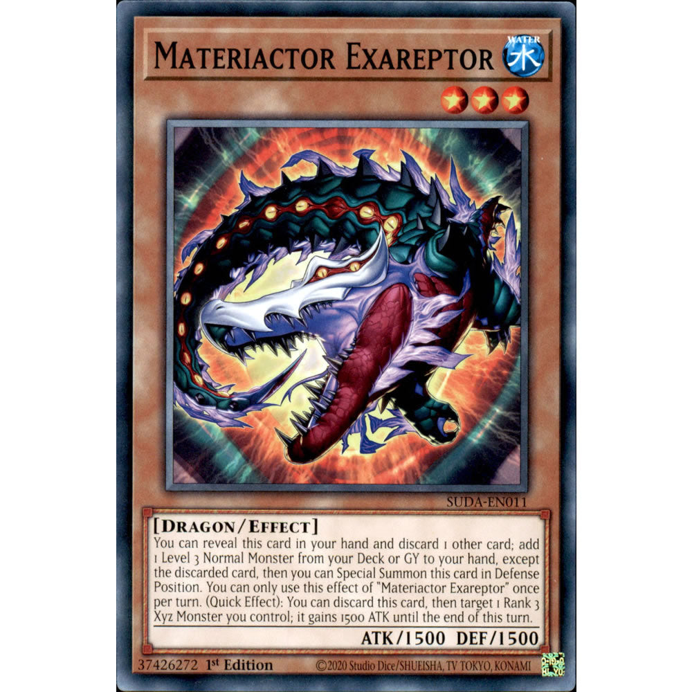 Materiactor Exareptor SUDA-EN011 Yu-Gi-Oh! Card from the Supreme Darkness Set