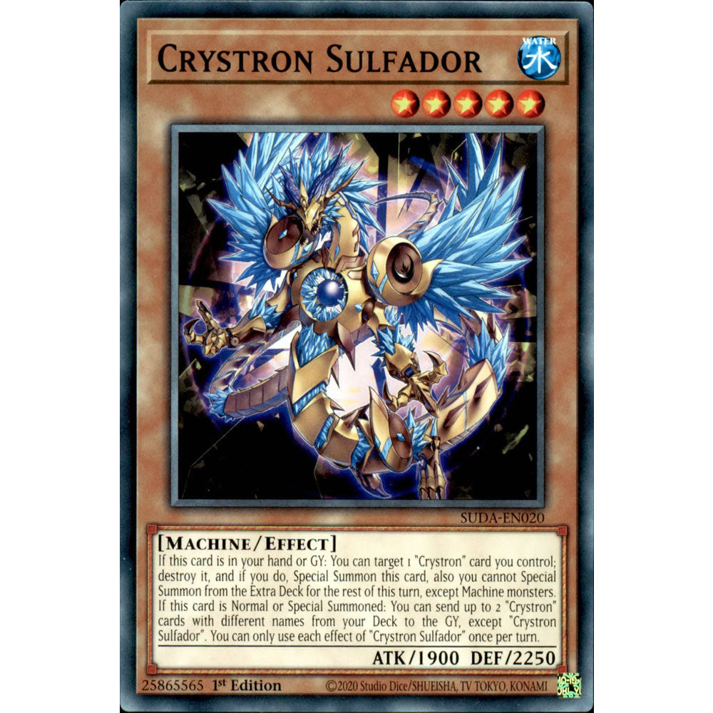 Crystron Sulfador SUDA-EN020 Yu-Gi-Oh! Card from the Supreme Darkness Set