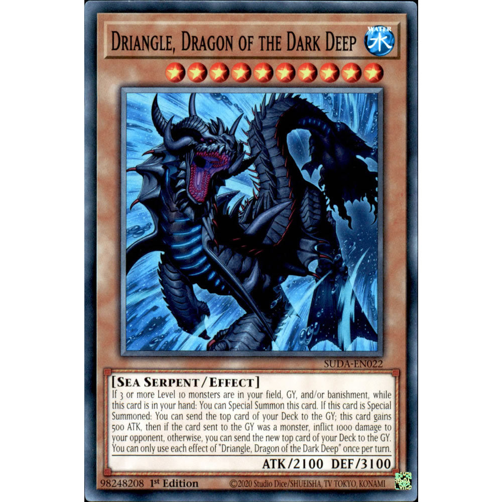 Driangle, Dragon of the Dark Deep SUDA-EN022 Yu-Gi-Oh! Card from the Supreme Darkness Set