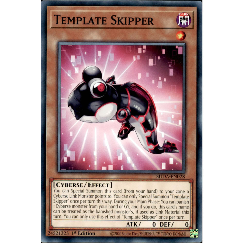 Template Skipper SUDA-EN028 Yu-Gi-Oh! Card from the Supreme Darkness Set