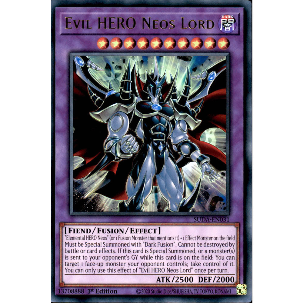 Evil HERO Neos Lord SUDA-EN031 Yu-Gi-Oh! Card from the Supreme Darkness Set