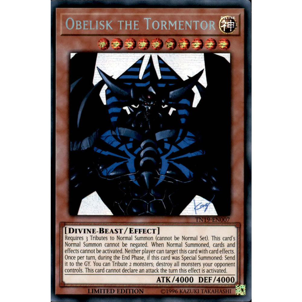 Obelisk the Tormentor TN19-EN007 Yu-Gi-Oh! Card from the Mega-Tin 2019 Promo Set