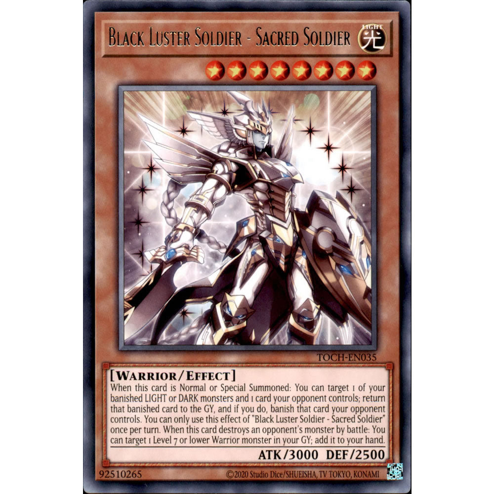 Black Luster Soldier - Sacred Soldier TOCH-EN035 Yu-Gi-Oh! Card from the Toon Chaos Set