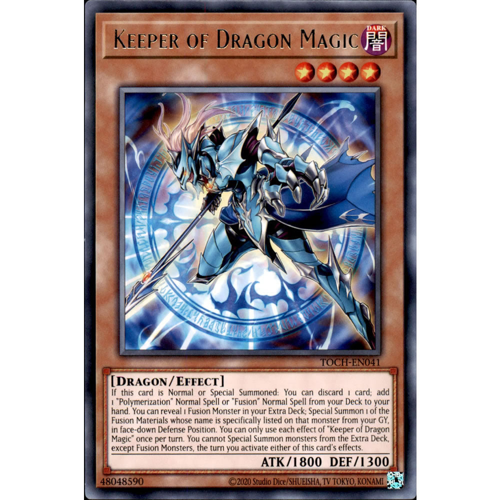 Keeper of Dragon Magic TOCH-EN041 Yu-Gi-Oh! Card from the Toon Chaos Set