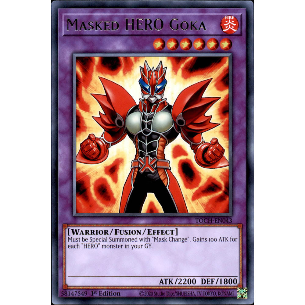 Masked HERO Goka TOCH-EN043 Yu-Gi-Oh! Card from the Toon Chaos Set