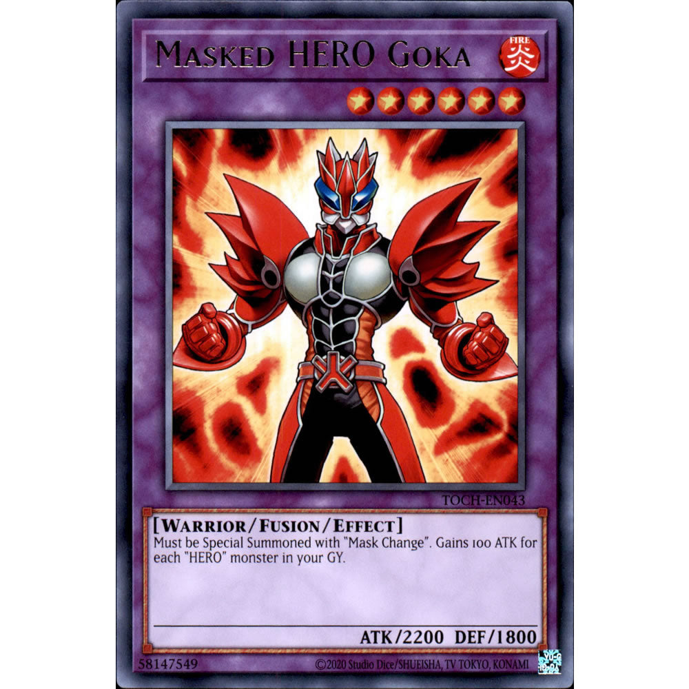 Masked HERO Goka TOCH-EN043 Yu-Gi-Oh! Card from the Toon Chaos Set