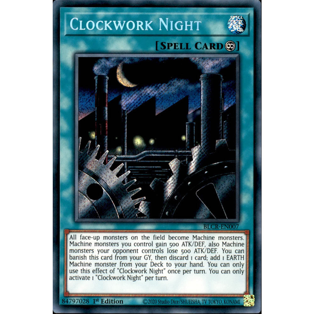 Clockwork Night BLCR-EN007 Yu-Gi-Oh! Card from the Battles of Legend: Crystal Revenge Set