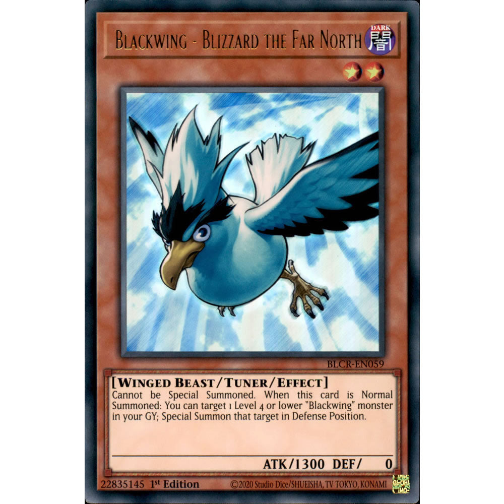 Blackwing - Blizzard the Far North BLCR-EN059 Yu-Gi-Oh! Card from the Battles of Legend: Crystal Revenge Set