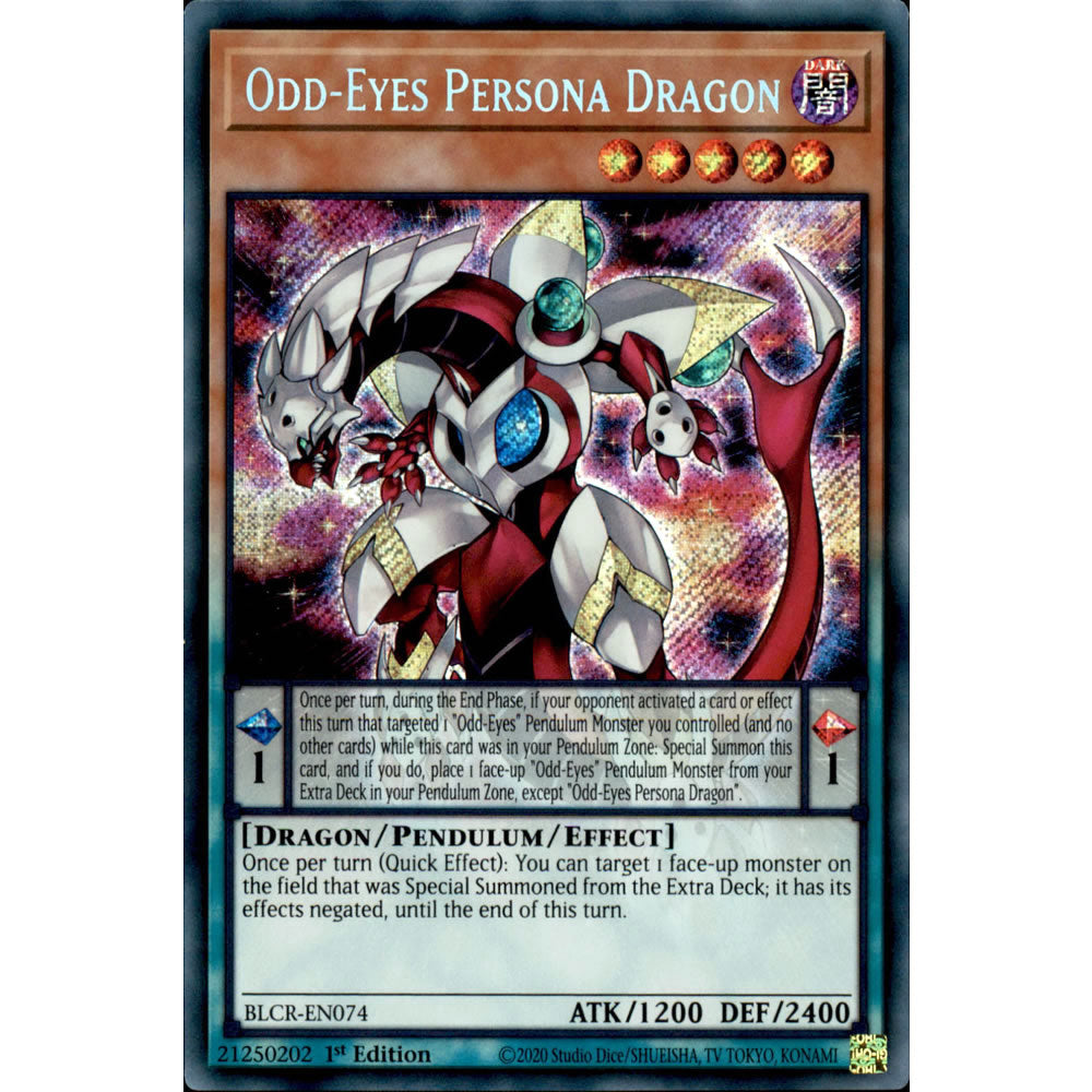 Odd-Eyes Persona Dragon BLCR-EN074 Yu-Gi-Oh! Card from the Battles of Legend: Crystal Revenge Set