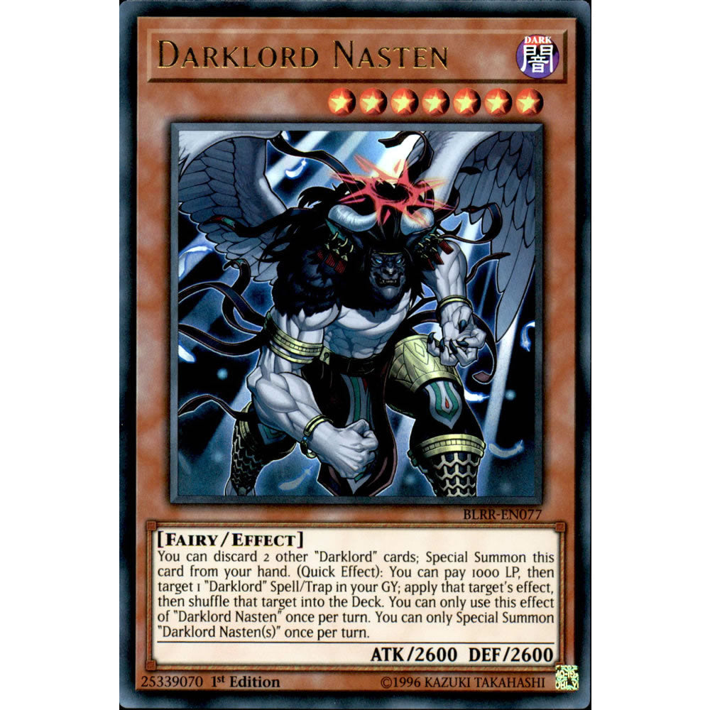 Darklord Nasten BLRR-EN077 Yu-Gi-Oh! Card from the Battles of Legend: Relentless Revenge Set