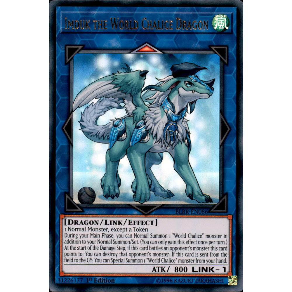 Imduk the World Chalice Dragon BLRR-EN086 Yu-Gi-Oh! Card from the Battles of Legend: Relentless Revenge Set