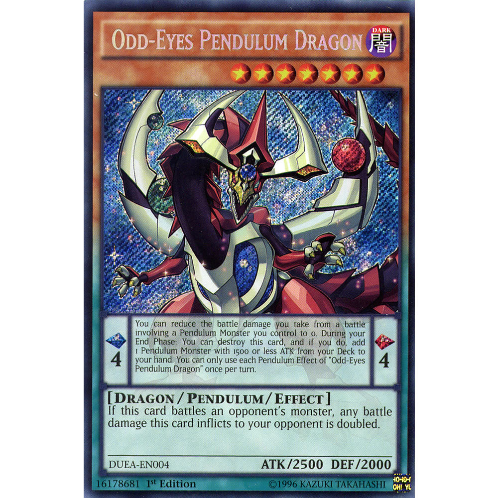 Odd-Eyes Pendulum Dragon DUEA-EN004 Yu-Gi-Oh! Card from the Duelist Alliance Set