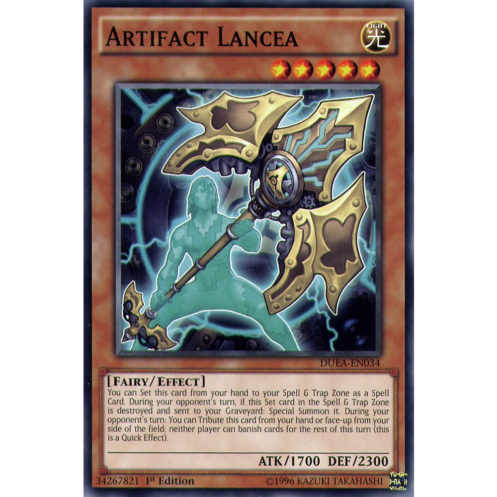 Artifact Lancea DUEA-EN034 Yu-Gi-Oh! Card from the Duelist Alliance Set