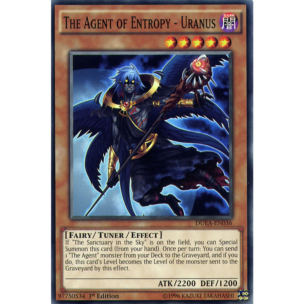 The Agent of Entropy - Uranus DUEA-EN036 Yu-Gi-Oh! Card from the Duelist Alliance Set