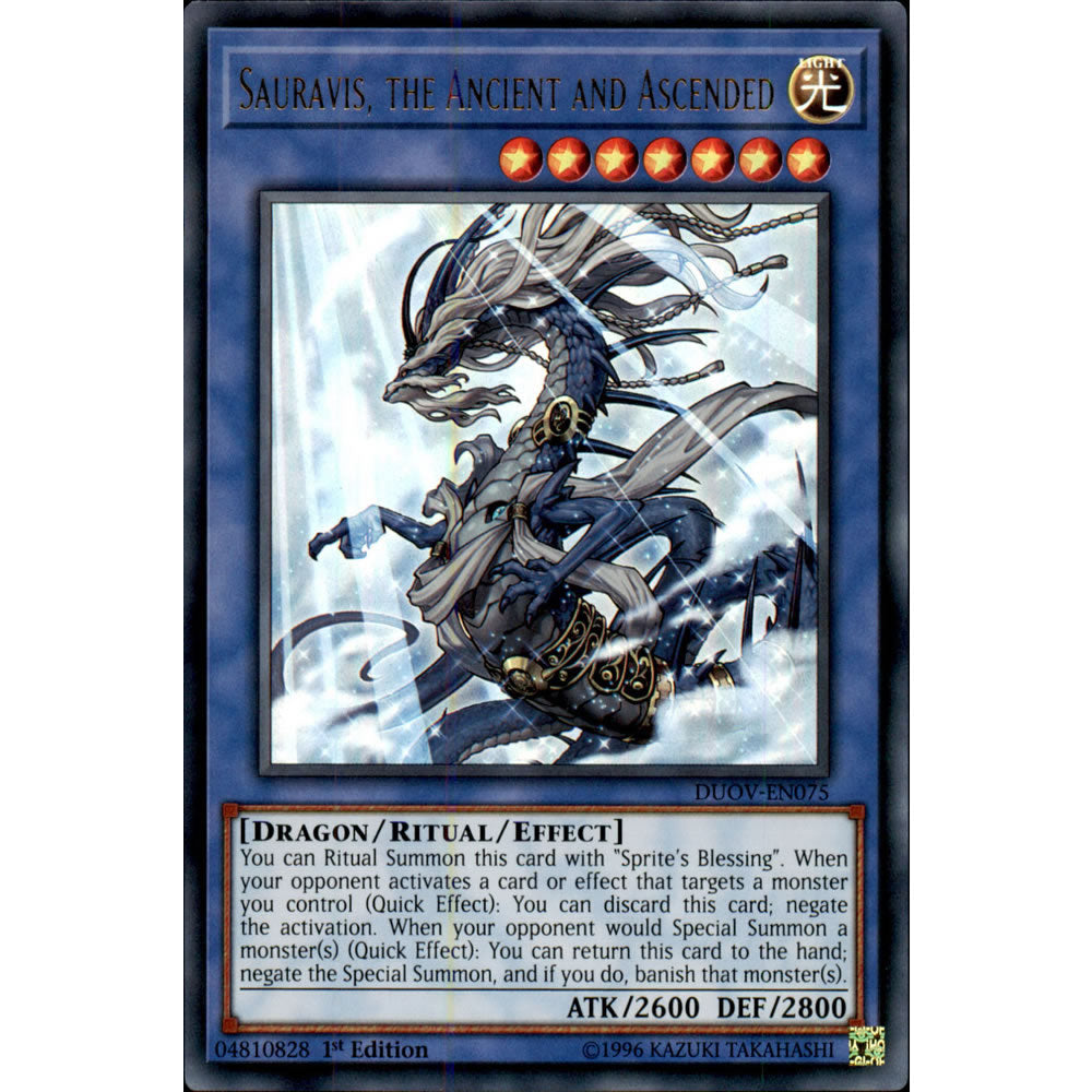 Sauravis, the Ancient and Ascended DUOV-EN075 Yu-Gi-Oh! Card from the Duel Overload Set