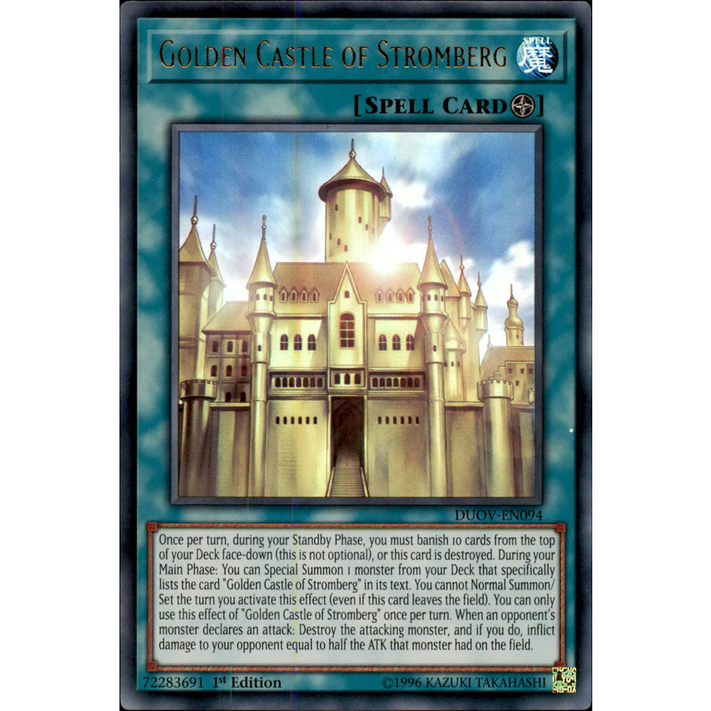 Golden Castle of Stromberg DUOV-EN094 Yu-Gi-Oh! Card from the Duel Overload Set