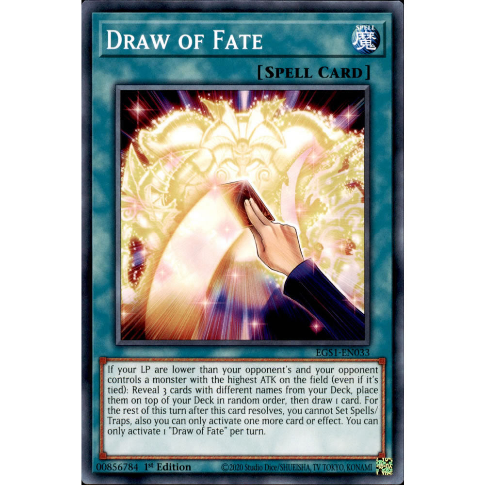 Draw of Fate EGS1-EN033 Yu-Gi-Oh! Card from the Egyptian God Deck: Slifer the Sky Dragon Set