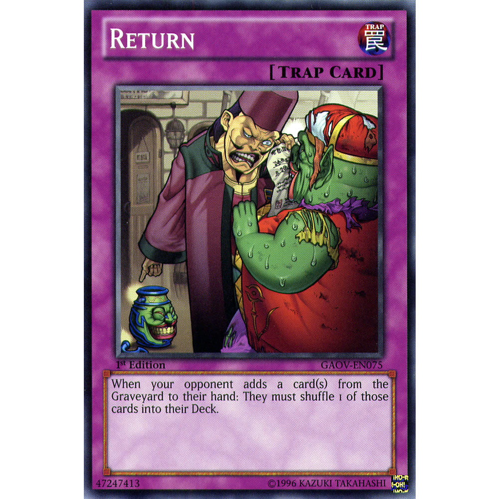 Return GAOV-EN075 Yu-Gi-Oh! Card from the Galactic Overlord Set