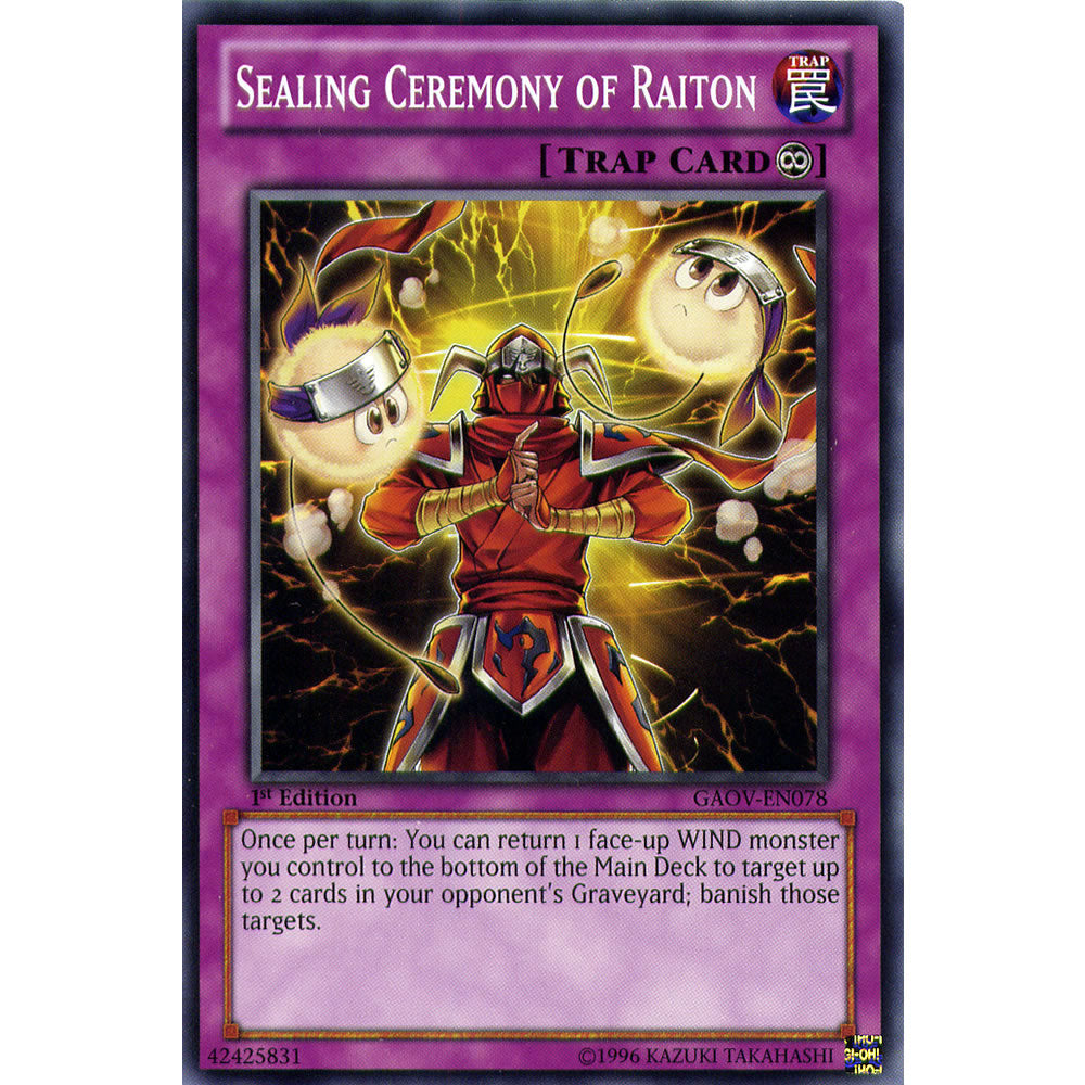 Sealing Ceremony of Raiton GAOV-EN078 Yu-Gi-Oh! Card from the Galactic Overlord Set