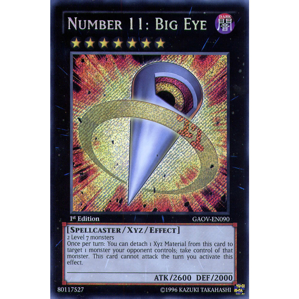 Number 11: Big Eye GAOV-EN090 Yu-Gi-Oh! Card from the Galactic Overlord Set