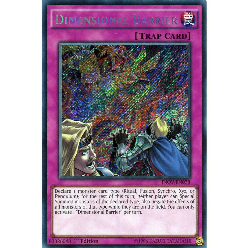 Dimensional Barrier INOV-EN078 Yu-Gi-Oh! Card from the Invasion: Vengeance Set