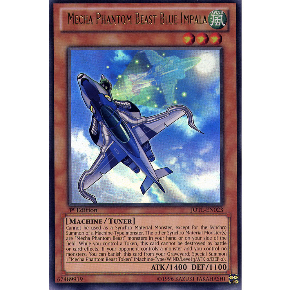 Mecha Phantom Beast Blue Impala JOTL-EN023 Yu-Gi-Oh! Card from the Judgment of the Light Set