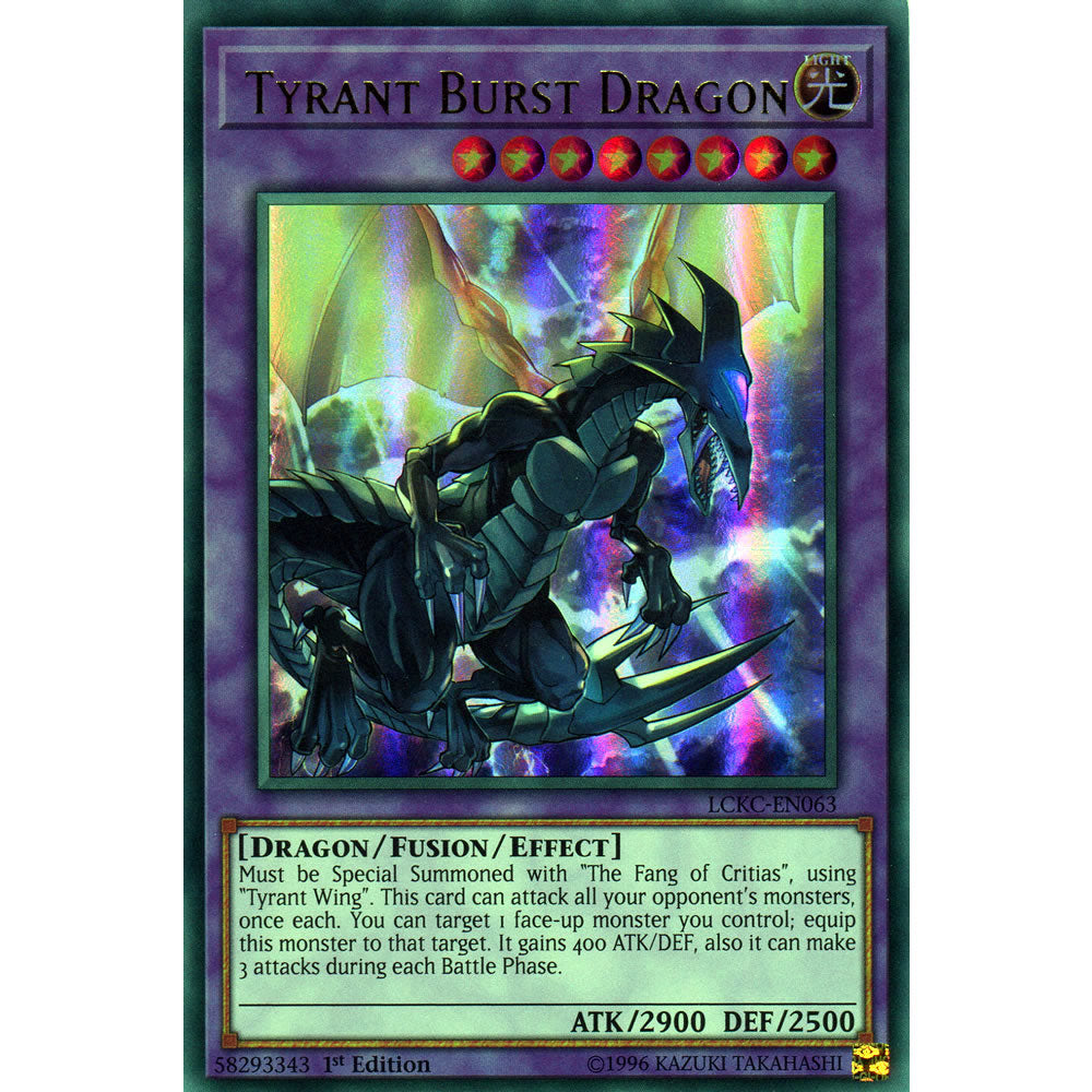 Tyrant Burst Dragon LCKC-EN063 Yu-Gi-Oh! Card from the Legendary Collection Kaiba Mega Pack Set