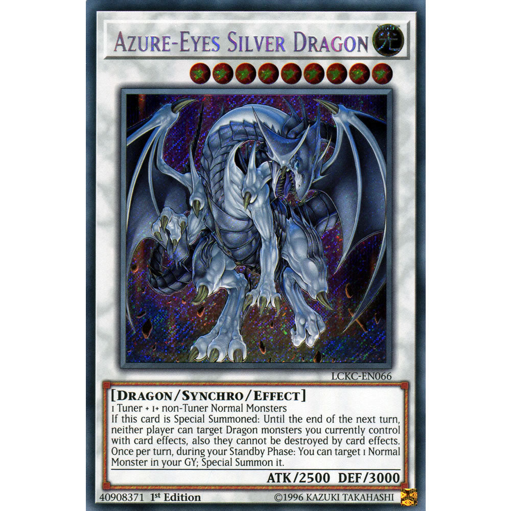 Azure-Eyes Silver Dragon LCKC-EN066 Yu-Gi-Oh! Card from the Legendary Collection Kaiba Mega Pack Set