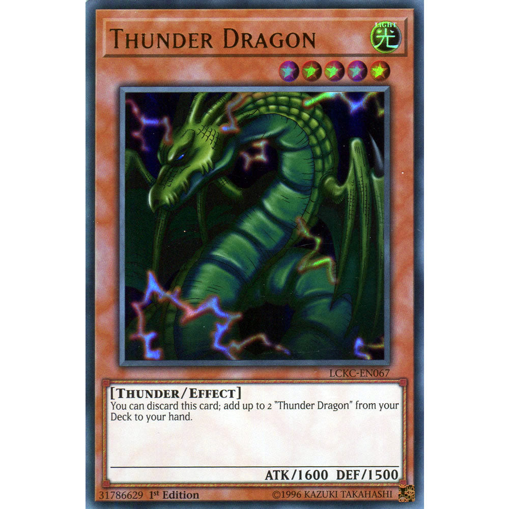 Thunder Dragon LCKC-EN067 Yu-Gi-Oh! Card from the Legendary Collection Kaiba Mega Pack Set